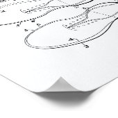 ゴルフシューズ1932パテントアート – ホワイト紙 ポスター (角)