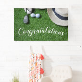 ゴルフシューハットパターでゴルフおめでとう 横断幕 (インサイチュ)