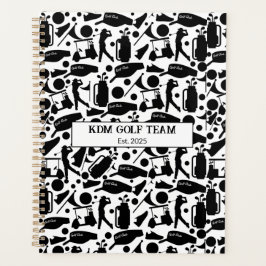 ゴルフシルエットパタークラシックンブラック&ホワイト プランナー手帳