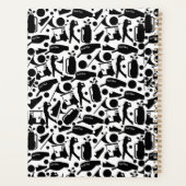 ゴルフシルエットパタークラシックンブラック&ホワイト プランナー手帳 (裏面)