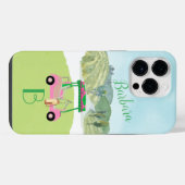 ゴルフシーンモノグラム名 iPhoneケース (裏面横)