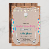 ゴルフジェンダーが招待を明らかにする 招待状 (正面/裏面)