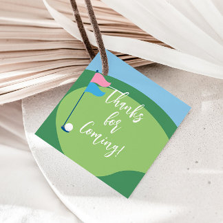 ゴルフジェンダーリビールパーティーメッセージカード/ありがとう フェイバータグ