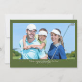 ゴルフジョイ&ピースグリーンクリスマスフォト シーズンカード (裏面)