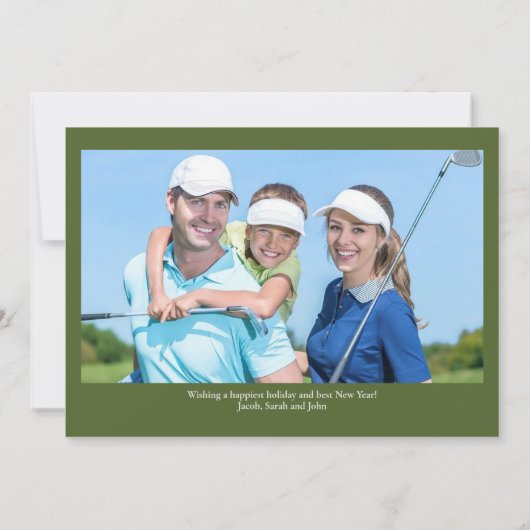 ゴルフジョイ&ピースグリーンクリスマスフォト シーズンカード (裏面)