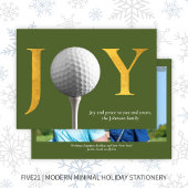 ゴルフジョイ&ピースグリーンクリスマスフォト シーズンカード