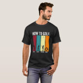 ゴルフスイングの呪いの言葉を繰り返す面白いゴルフ Tシャツ (正面フル)