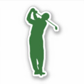 ゴルフスイングアクション姿形状 シール (正面)