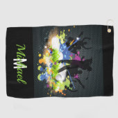 ゴルフスイングサポーターカスタムのモダンゴルファー ゴルフタオル (横)