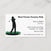 ゴルフスイングシルエットゴルフプロカントリークラブ 名刺 (正面)