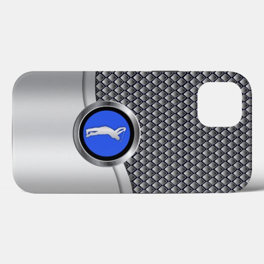 ゴルフスイングスポーティなメタリックルック Case-Mate iPhoneケース (裏面 (横))