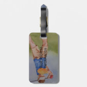 ゴルフスイングパーソナライズされたラゲッジタグ ラゲッジタグ (裏面縦)