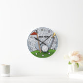 ゴルフスイング ラウンド壁時計 (ホーム)
