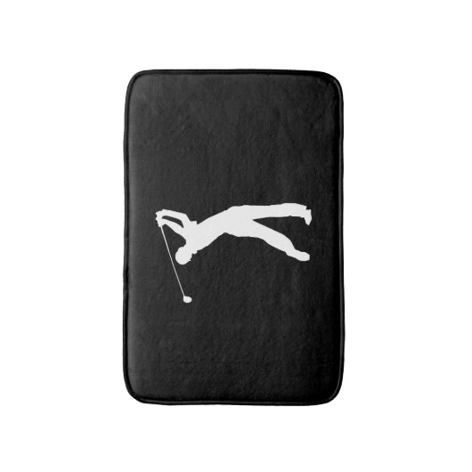 ゴルフスウィンガーのカスタマイズ可能な背景色 バスマット (正面縦)