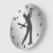 ゴルフスウィンガーのカスタマイズ ラージ壁時計 (傾斜)