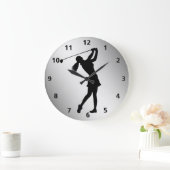 ゴルフスウィンガー、カスタマイズ可能なメス ラージ壁時計 (ホーム)