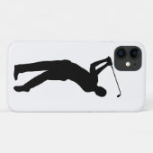 ゴルフスウィングシルエット Case-Mate iPhoneケース (裏面(横))