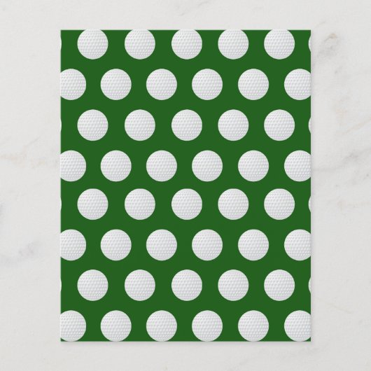 ゴルフスクラップブック紙 – グリーンゴルフボールパターン (正面)