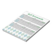 ゴルフスコアカードメモ帳 ノートパッド (回転)