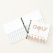 ゴルフスコアガールズピンクのレコードのジャーナル ノートブック (内部)