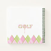 ゴルフスコアガールズピンクのレコードのジャーナル ノートブック (裏面)