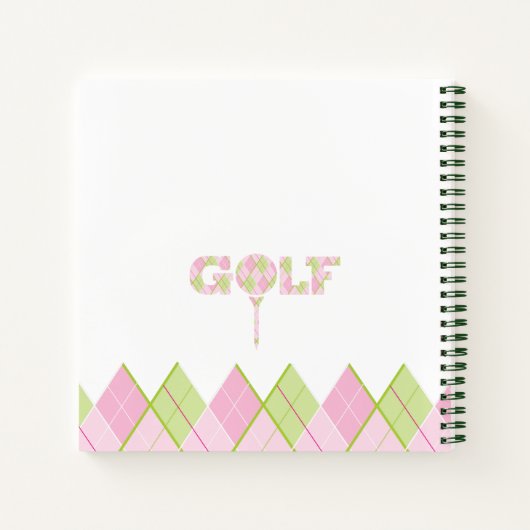 ゴルフスコアガールズピンクのレコードのジャーナル ノートブック (裏面)