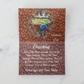 ゴルフスタイリッシュァーズ·ブラウン·レザ男らしー·クリスマス シーズンカード (内部)