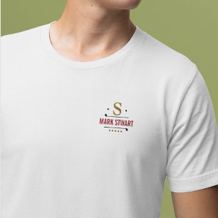 ゴルフスタイリッシュパーソナライズされたプレーヤーロゴ（白） Tシャツ