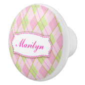 ゴルフスタイルパターン(の模様が)あるの格子柄 セラミックノブ (右)