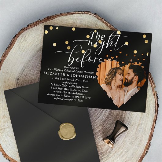 ゴルフスパークリーのリハーサル前のディナーナイト 招待状