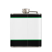 ゴルフスポーツキュートユーモアティー引用文ブラックグリーン6oz フラスク (裏面)