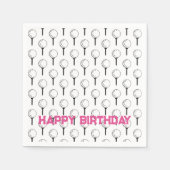 ゴルフスポーツハッピーバースデークラシックボールティーズおもしろい スタンダードカクテルナプキン (正面)