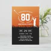 ゴルフスポーツ80th誕生日パーティー 招待状 (スタンド正面)