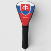 ゴルフスロバキア&スロバキア国旗/ゴルフクラブカバー ゴルフヘッドカバー (正面)