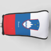 ゴルフスロベニア&スロベニア国旗/ゴルフクラブカバー ゴルフヘッドカバー (正面)