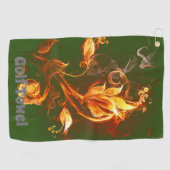 ゴルフタオルでラグジュアリーパーソナライズされたにティーオフ ゴルフタオル (横)