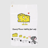 ゴルフタオルチーズマウスハートラブ ゴルフタオル (正面)