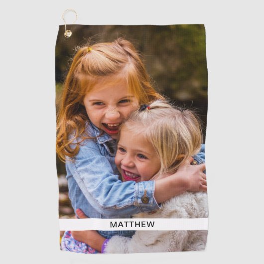 ゴルフタオル写真と名前テンプレート ゴルフタオル (正面)