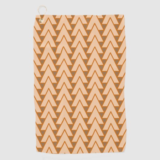 ゴルフタオル – 交差する三角形の行 (正面)