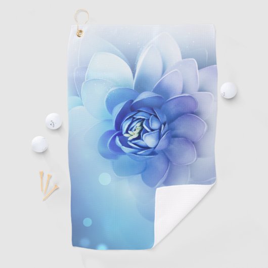 ゴルフタオル – 青い花 (インサイチュ)