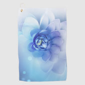 ゴルフタオル – 青い花 (正面)