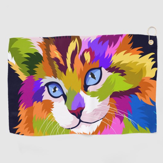 ゴルフタオル – Cat (横)