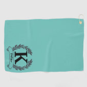 ゴルフタパーソナライズされたオル：カスタムロゴモノグラムの ゴルフタオル (横)