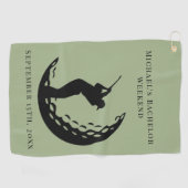 ゴルフタパーソナライズされたオル バチェラーゴルフ週末 ゴルフタオル (横)