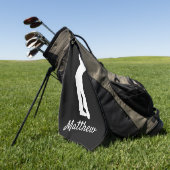 ゴルフタモノグラムのオル「ゴルファーマシュー」b&w ゴルフタオル (グリーン)