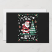 ゴルフチームはサンタのリストいけなクリスマスSanta Plに参加 シーズンカード (正面)