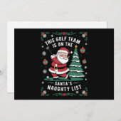ゴルフチームはサンタのリストいけなクリスマスSanta Plに参加 シーズンカード (正面/裏面)