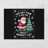 ゴルフチームはサンタのリストいけなクリスマスSanta Plに参加 シーズンポストカード (正面)