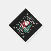 ゴルフチームはサンタのリストいけなクリスマスSanta Plに参加 スタンダードカクテルナプキン (角)