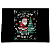 ゴルフチームはサンタのリストいけなクリスマスSanta Plに参加 ラージペーパーバッグ (正面)